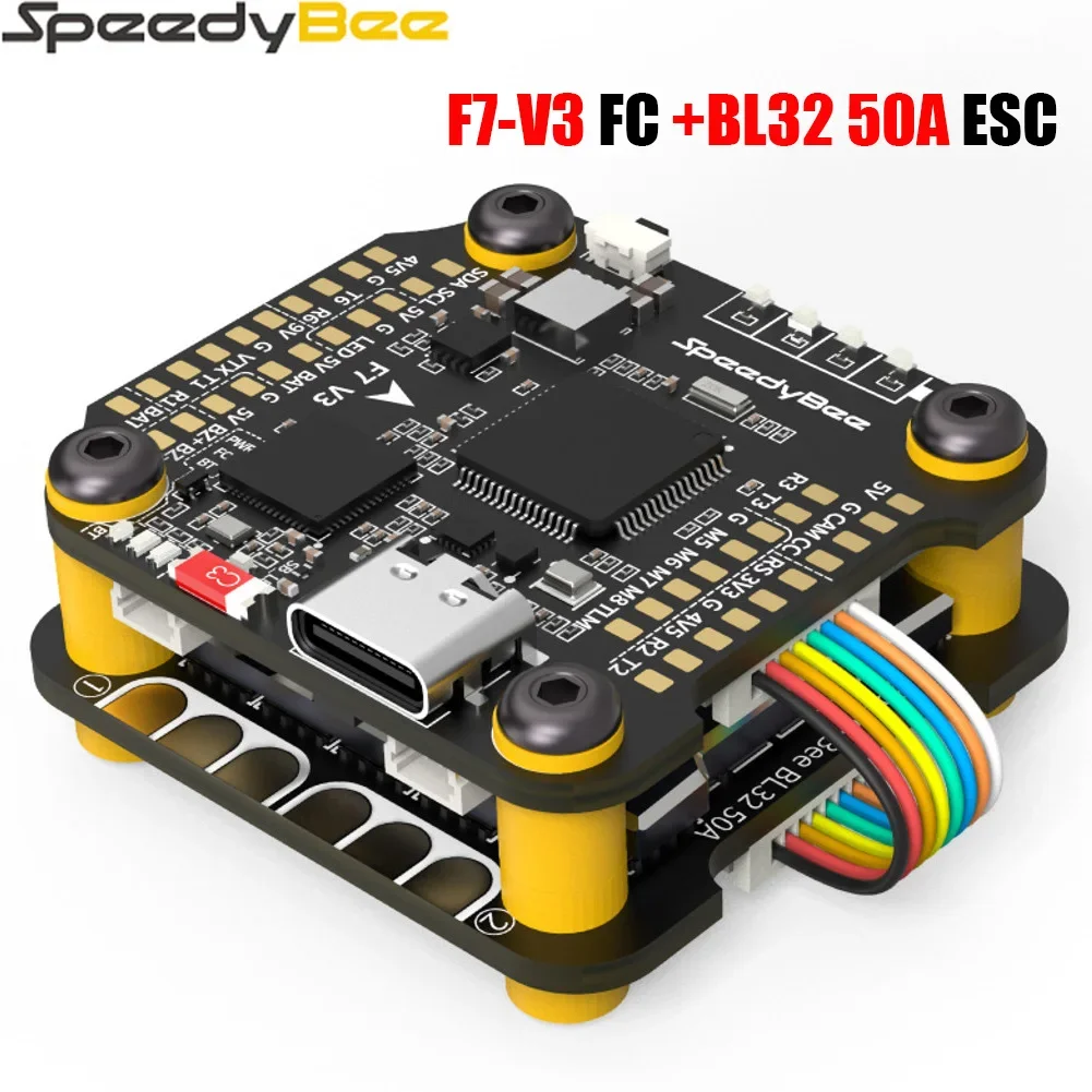 SmCpSpeedyBee F7 V3 50A Stack F722 Flight Control BL32 50A 4in1 ESC3~6S Lipo With Blackbox Analyzer Suitable For FPV Freestyle D