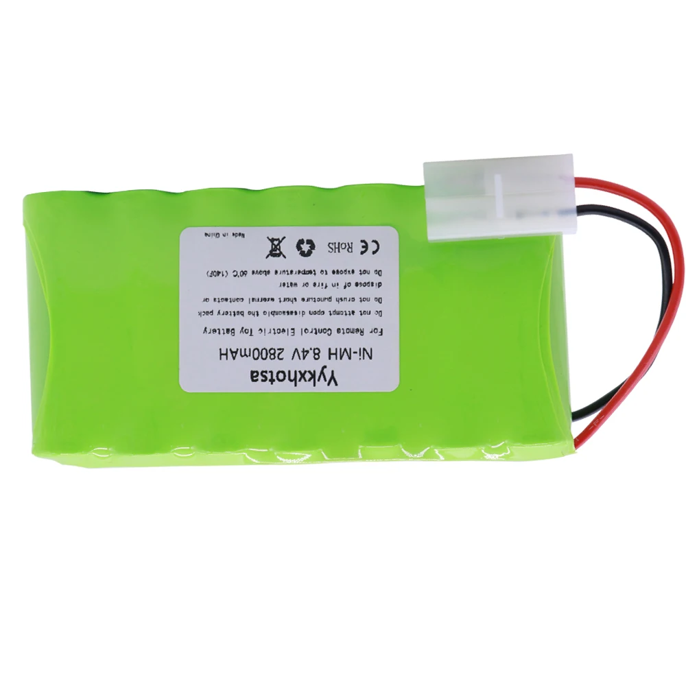 8.4V 2800 mAh แบตเตอรี่ NiMH AA L6.2-2P/SM JST/EL-2P ปลั๊กสำหรับ RC ของเล่นรถถังรถไฟหุ่นยนต์เรือปืน Ni-MH 8.4V NI-MH แบตเตอรี่