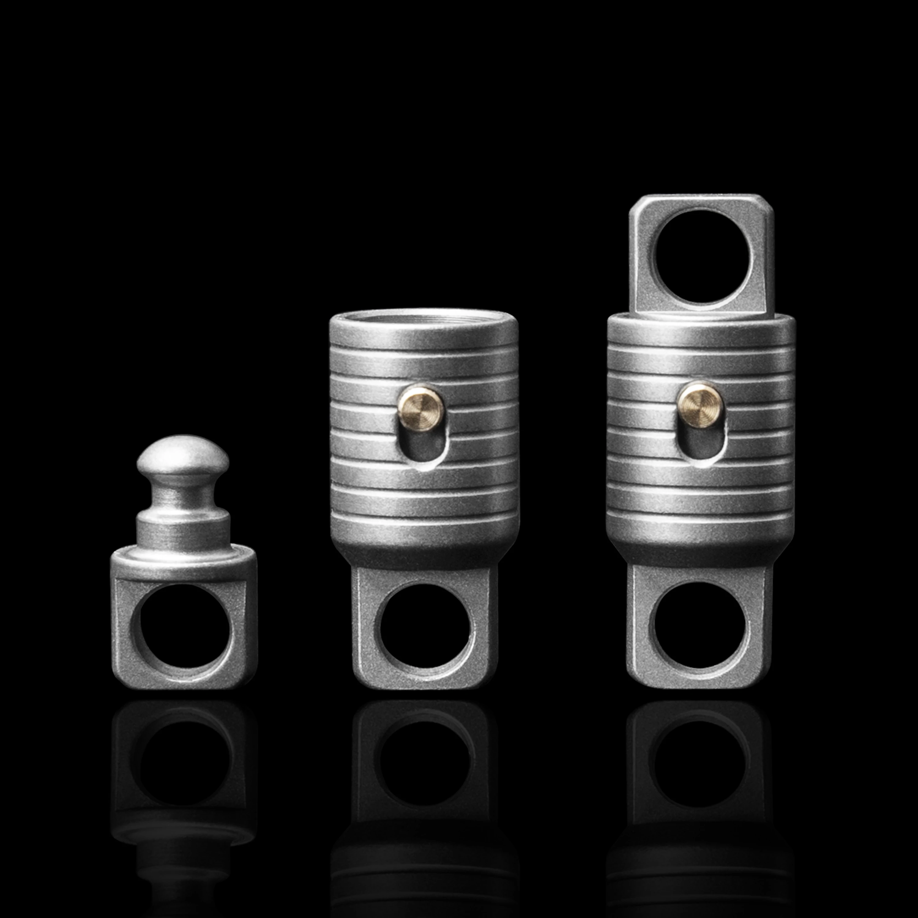 سبائك التيتانيوم المفاتيح مزدوجة الرأس قفل صغير مشبك للإزالة المحمولة في الهواء الطلق تسلق الجبال مشبك EDC أداة