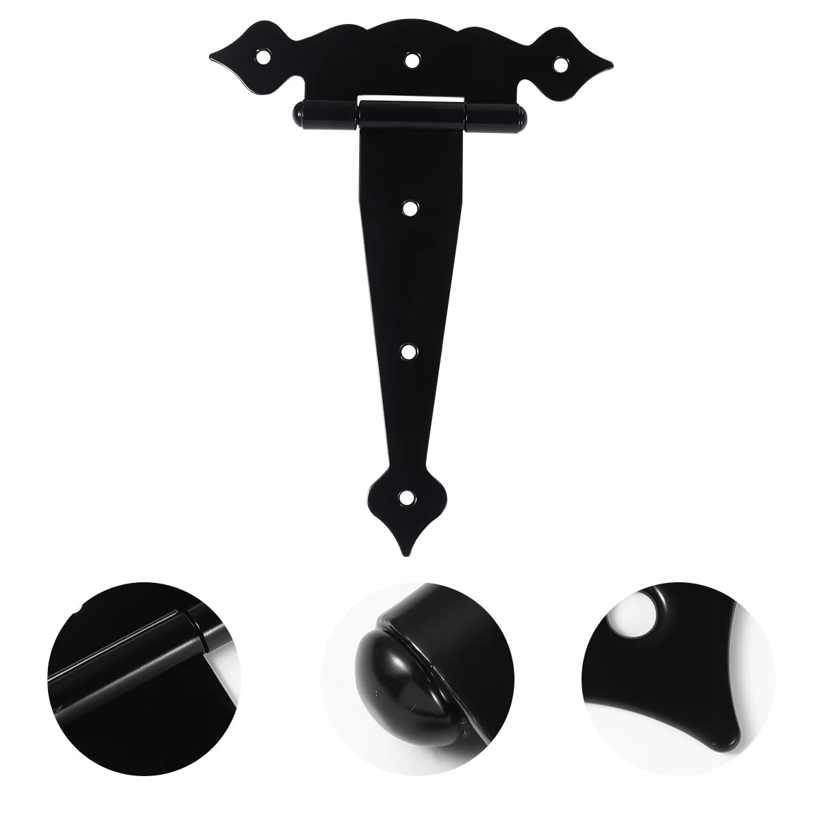 

3pcs Black Painted Door Hinges T Strap Hinges Heavy Duty Iron Gate Hinge For Wooden Doors Barn Shed Fence Hardware Fitting
