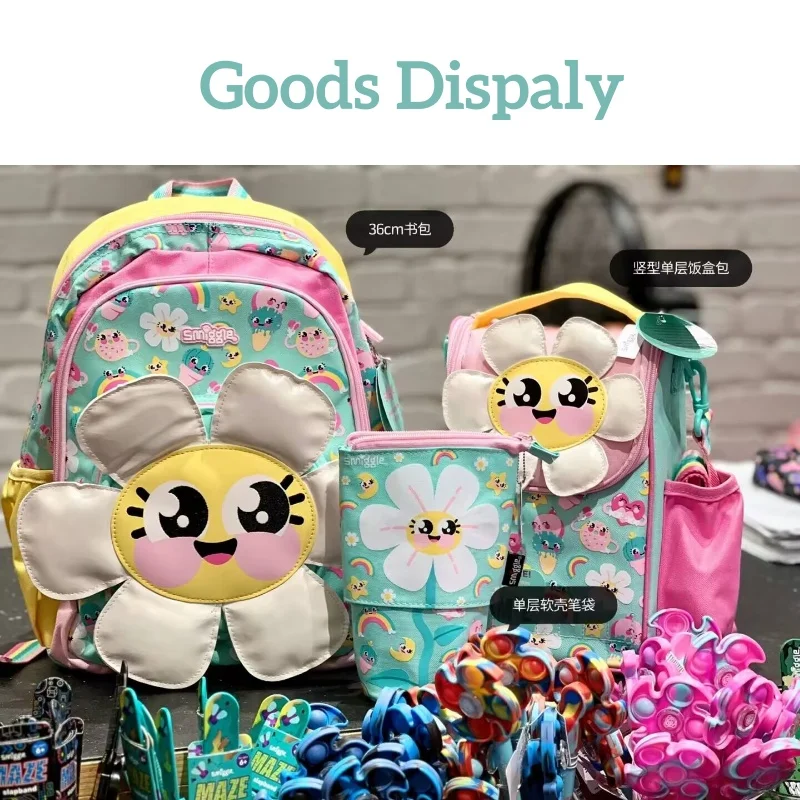 

Genuine Australia Smiggle Sunflower Schoolbag Lunch Bag Wallet Cold Water Cup Pencil Bag Student Back To School Anime Gift