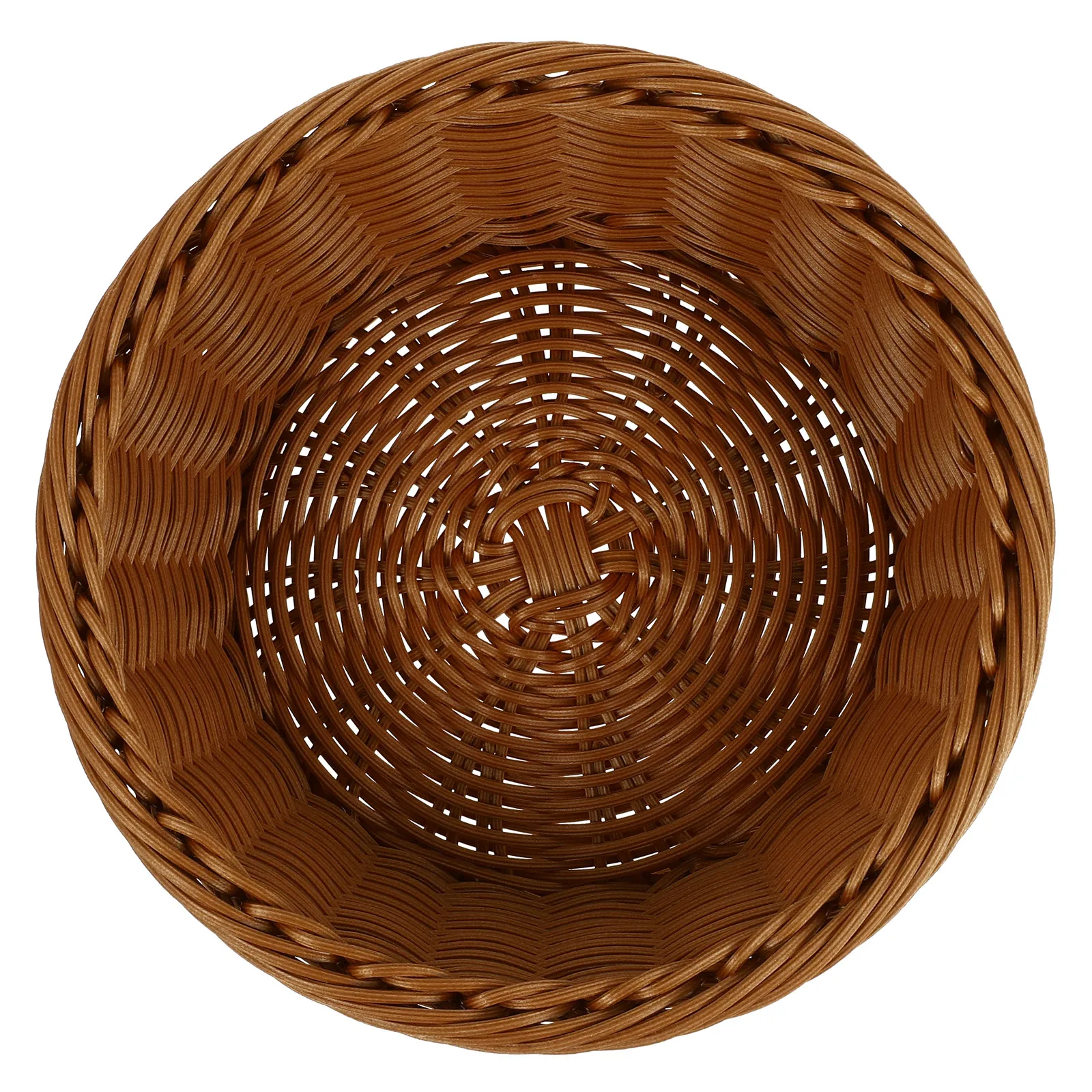 1Pcs Decorative Storage Basket Simulation Rattan Woven Bread Basket Multipurpose Food Organizer Kitchen Home Bread Container