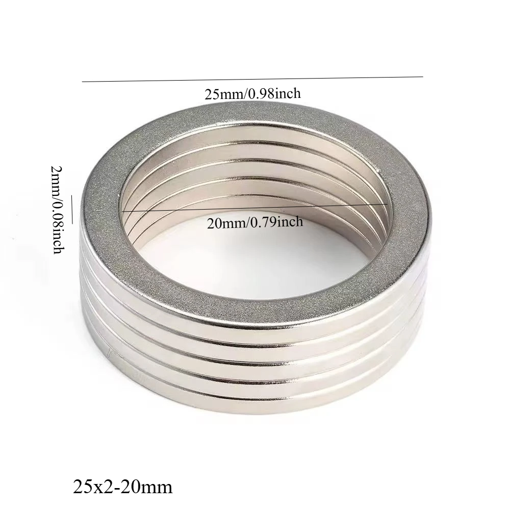 25x2-20 N52 RING 20mm with Hole Standard Magnet Round for Home Office Kitchen Ring Scooter Diy Screw Home Office for Sale