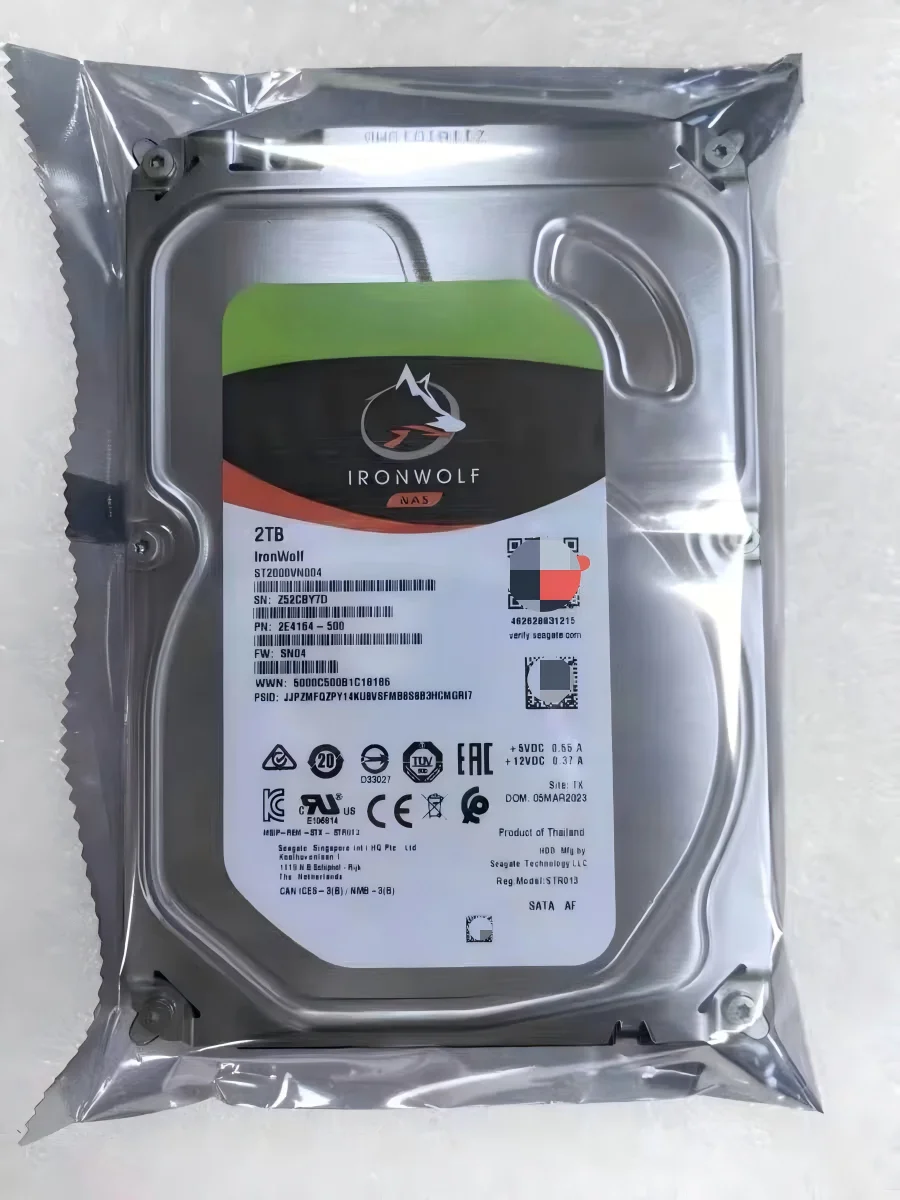 IronWolf 2TB NAS HDD ST2000VN004, CMR 7x24 Enterprise Network Storage