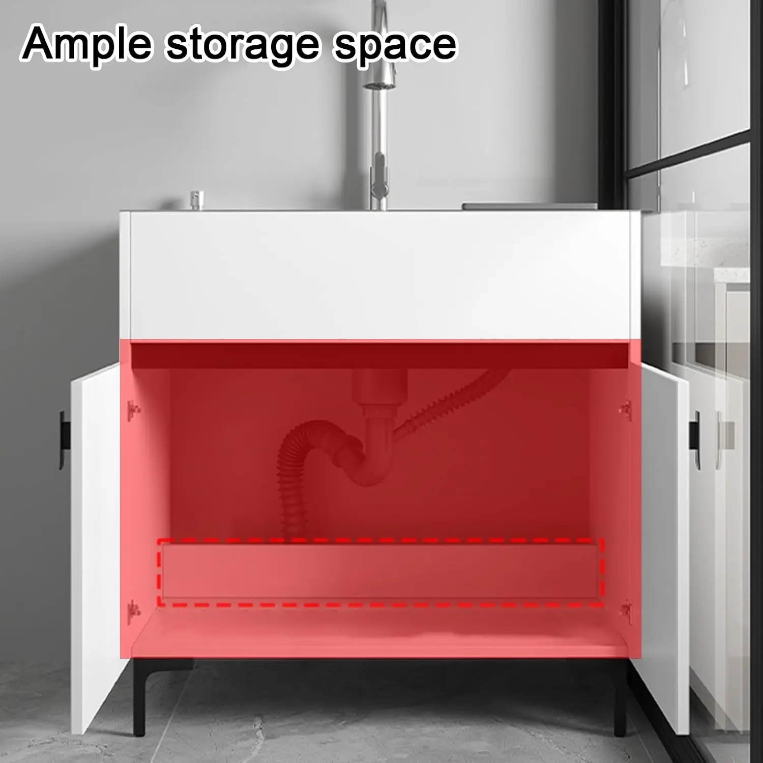 Kitchen Sink 1-Piece Cabinet H77cm (30.3