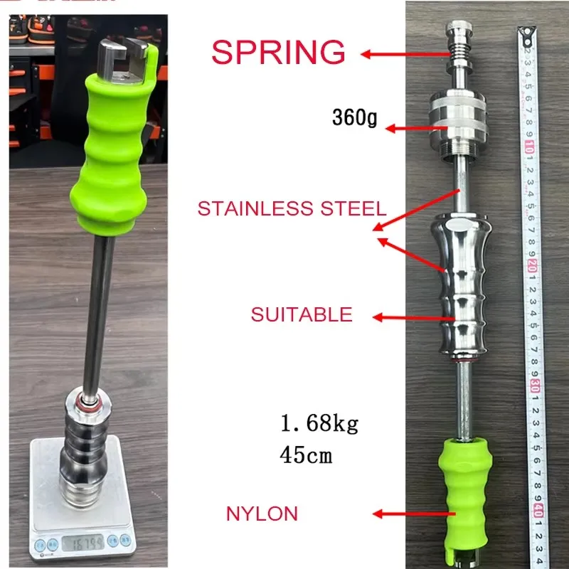 New 2nd Generation Upgraded 3-Color Option Variable Jaw Double Weight Long Stroke Dent Repair Slide Hammer 3-Piece Kit (1.68kg)
