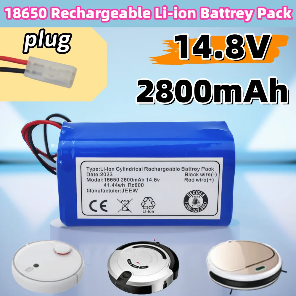 14.8V 2800mAh Da Tian Gong battery plug Li-ion  Battery For Rowenta Tefal Explorer Serie 20 40 60 Robot Vacuum Cleaner Battery