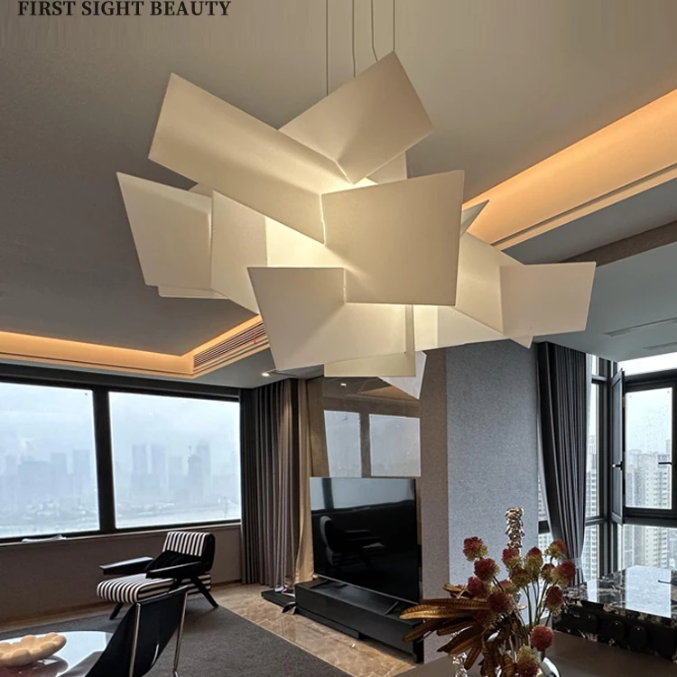 

Italian modern simple restaurant living room study designer stacked chandelier
