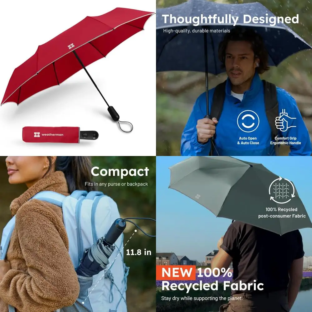 

Compact Mini Travel Umbrella - Premium Windproof Design Resists Up to 45 MPH Winds - Durable and Portable for Outdoor Adventures