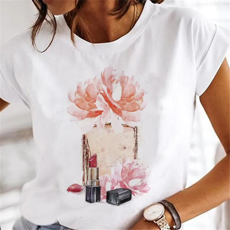 Creative Perfume graphic T-Shirt Women Creativity design Summer Original Noble Girls Bestselling Fashion Tops ladies Shirt