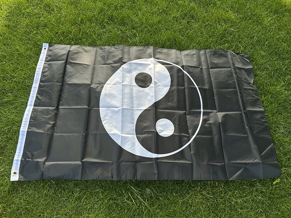 (SKY FLAG) Yin Yang Pattern Flag Tai Chi Ancient Philosophy Banner 150X90CM Material Object Photography for Decoration