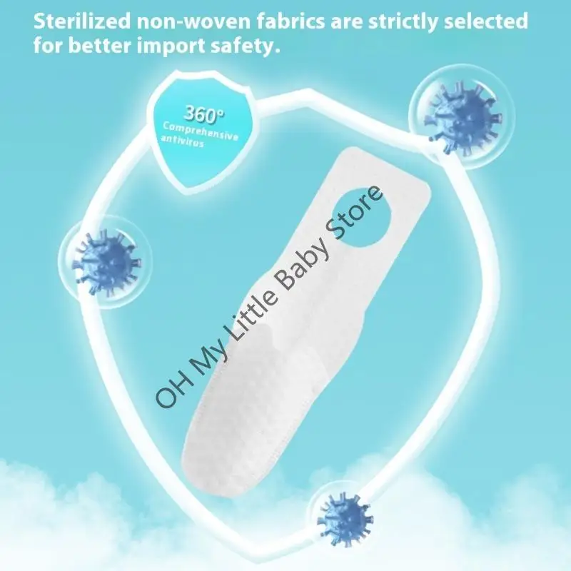 M76C مناديل أسنان الرضع فرشاة أسنان الإصبع لمدة 0-24 شهرًا لسان محمول أساسي للتغذية وتنظيف رعاية الطفل القابل للتصرف #5