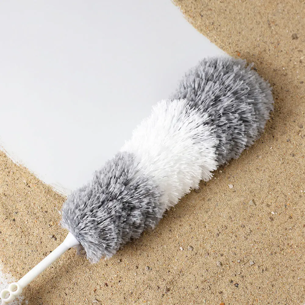 Flexible Telescopic Dusting Brush Static Fiber Duster Household Cleaning Accessory For Wall Ceiling Shelf Nook