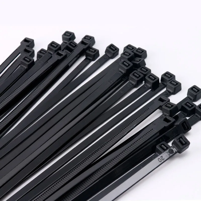 1000pcs Plastic Nylon Cable Tie Black Industrial Cable Tie Set Width 3/4/5mm Length 60/80/100/120/150/200mm