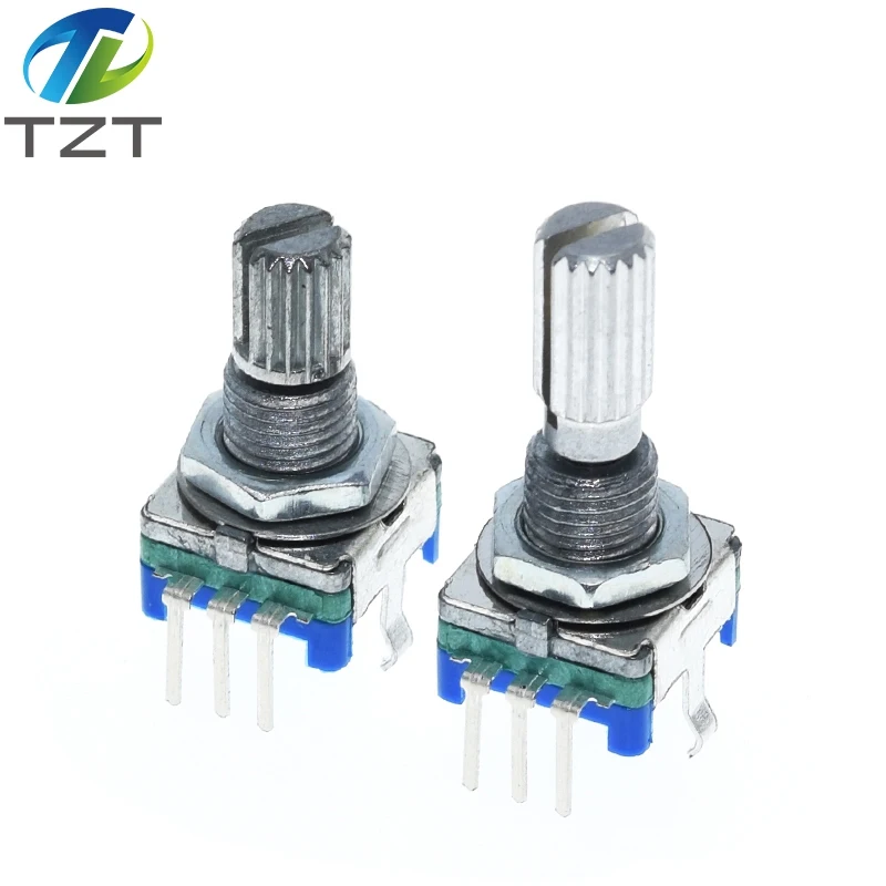 DIYTZT 1PCS Plum handle 15mm 20mm rotary encoder coding switch / EC11 / digital potentiometer with switch 5 Pin