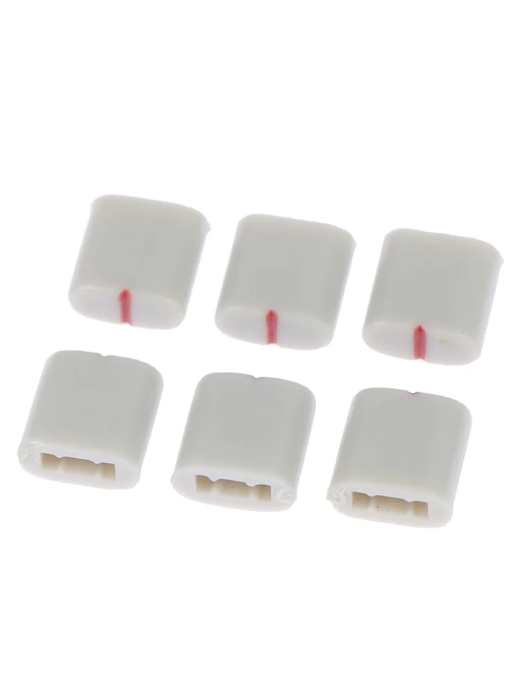 Capuchon de Fader de potentiomètre d'égaliseur, trou de 4MM, gris rouge/poignée en plastique, capuchon de bouton de Fader de potentiomètre droit, 10 pièces