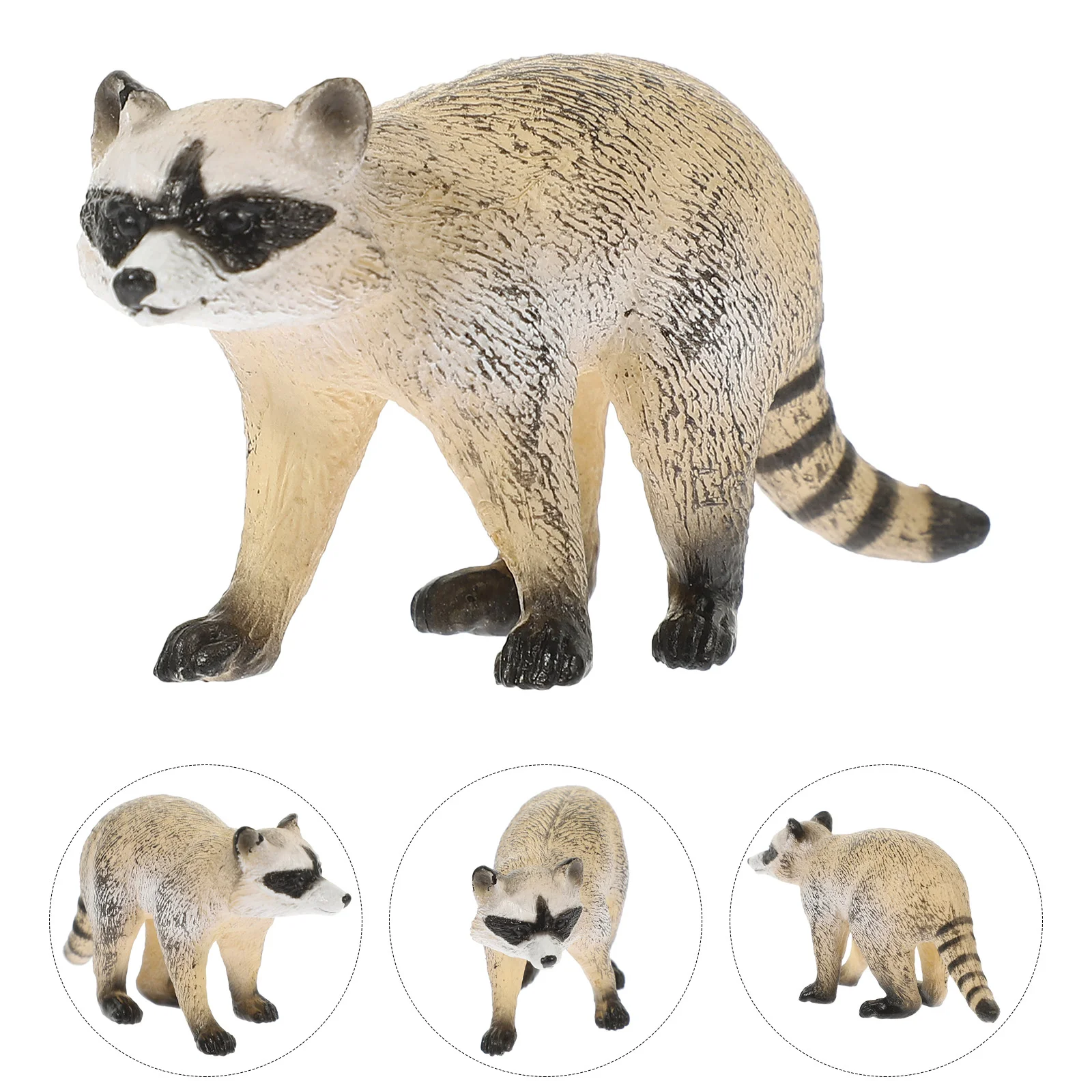 Decorate Science and Education Simulation Wildlife Model Raccoon Cognitive Ornaments Child Models Animal Toys Plastic Figurines