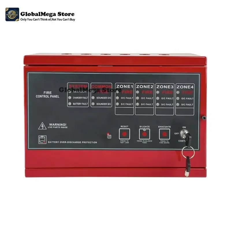 2026 Latest Red 2 Zone Conventional Control Panel Detection System for Commercial Building Safety Compliance