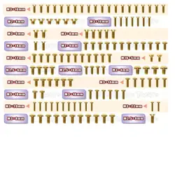 Original T works GSS-RC10B6.3 Gold Plated Steel Screw Set 125pcs. ( For Team Associated RC10 B6.3 ) Professional Rc part