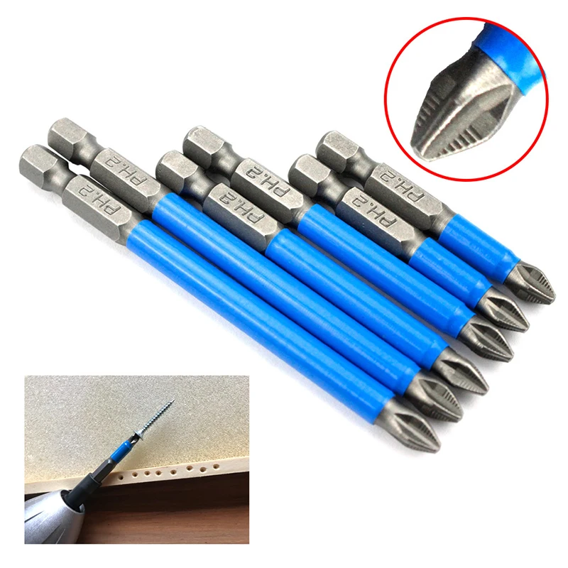 Magnetic Anti Slip Long Reach Electric Screwdriver Bits 1/4\