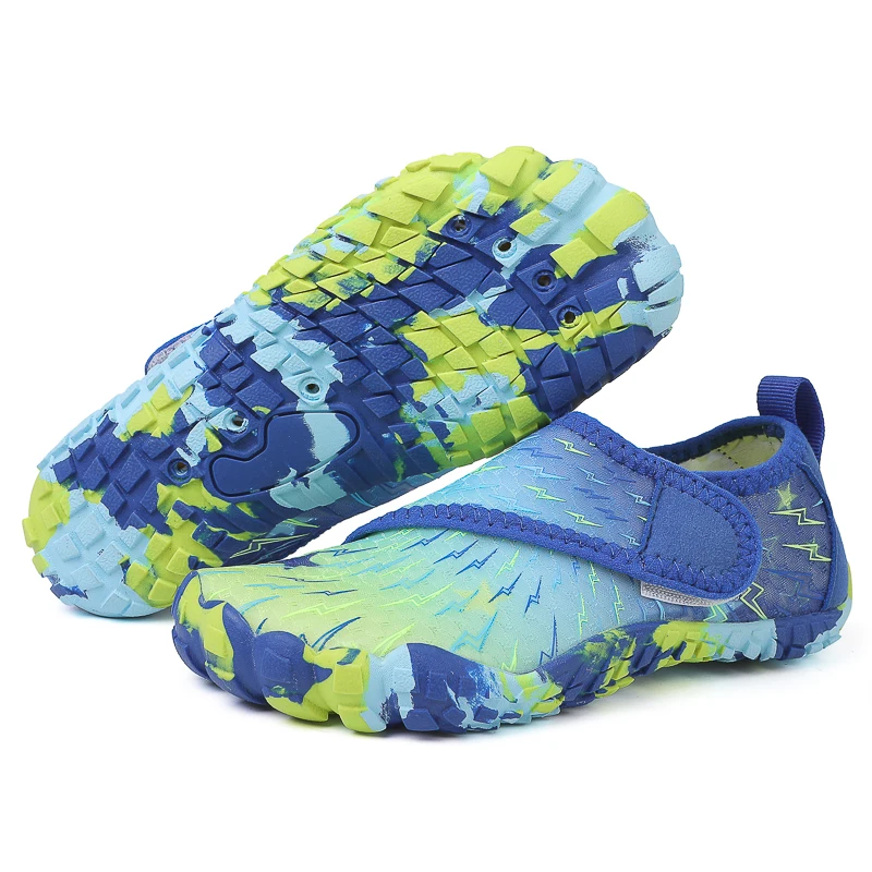 New KID Summer Soft-Soled Aqua Shoes Parent-Child Vacation Beach Swimming Shoes Student Quick Drying Water Sports Shoes 27-36#