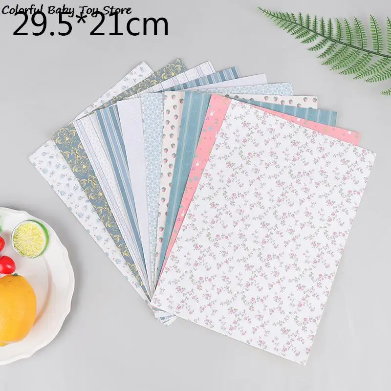 Papier peint 1:12 pour maison de poupée A4(21x30cm), papier peint mignon pour cuisine salle de bain salon chambre à coucher, accessoires de décoration pour maison de poupée, bricolage