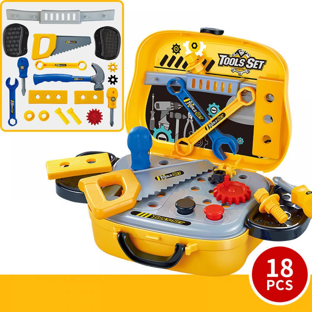 Kids Toolbox Kit Educational Toys Simulation Repair Tools Toys Drill Plastic Game Learning Engineering Puzzle Toys Gifts For Boy