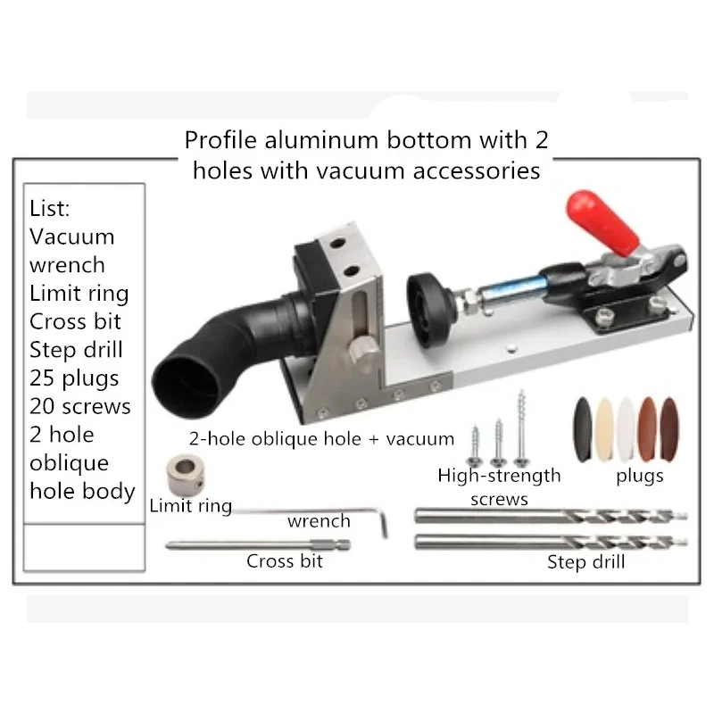 Profile Aluminum Bottom New Oblique Hole Locator Woodworking Hole Puncher Mold DIY