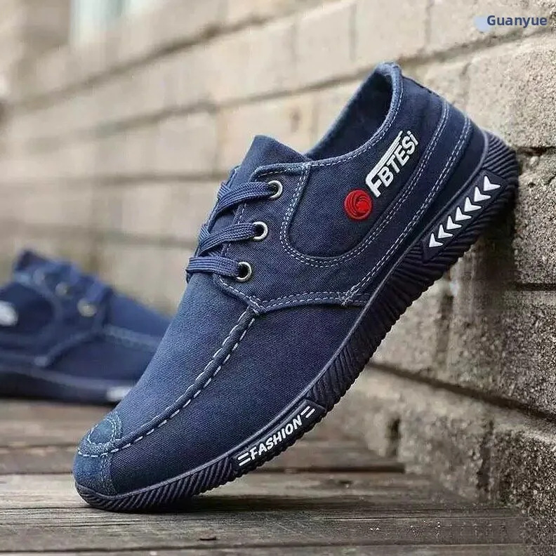 New Men's Casual Low-Top Canvas Welder Shoes Lightweight Breathable Deodorant Sports Traditional Daily Versatile Safety Shoes