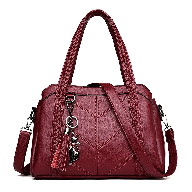 Yogodlns luksusowe torebki z wisiorkiem torebki damskie PU skórzane marki torba typu crossbody torba na ramię o dużej pojemności Lady marki torba z uchwytem