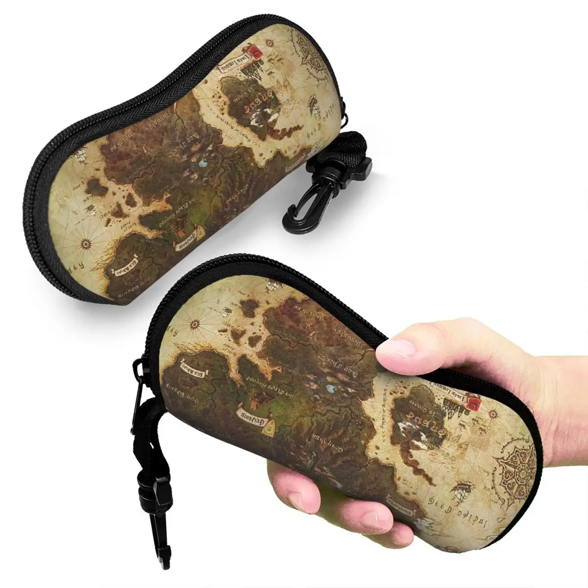 

Eorzea Ffxiv Map Shell Glasses Case Protector Sunglasses Box Women Men Soft Eyeglass Bag Pouch