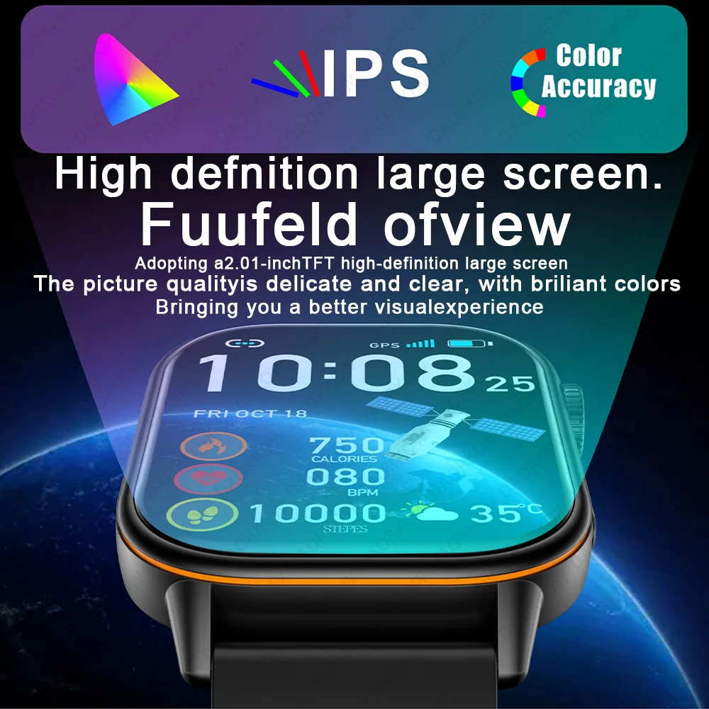 2025 Military GPS Smart Watch Men Flashlight Compass Waterproof Outdoor Sports Tracker Bluetooth Call Smartwatch For Android IOS