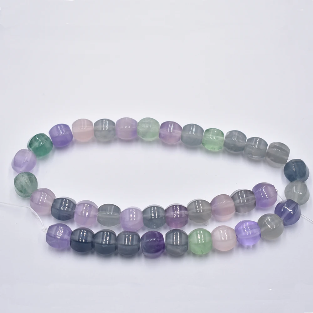 

Wholesale 38pcs/lot Fashion good quality natural fluorite stone pumpkin beads for jewelry accessories making free shipping