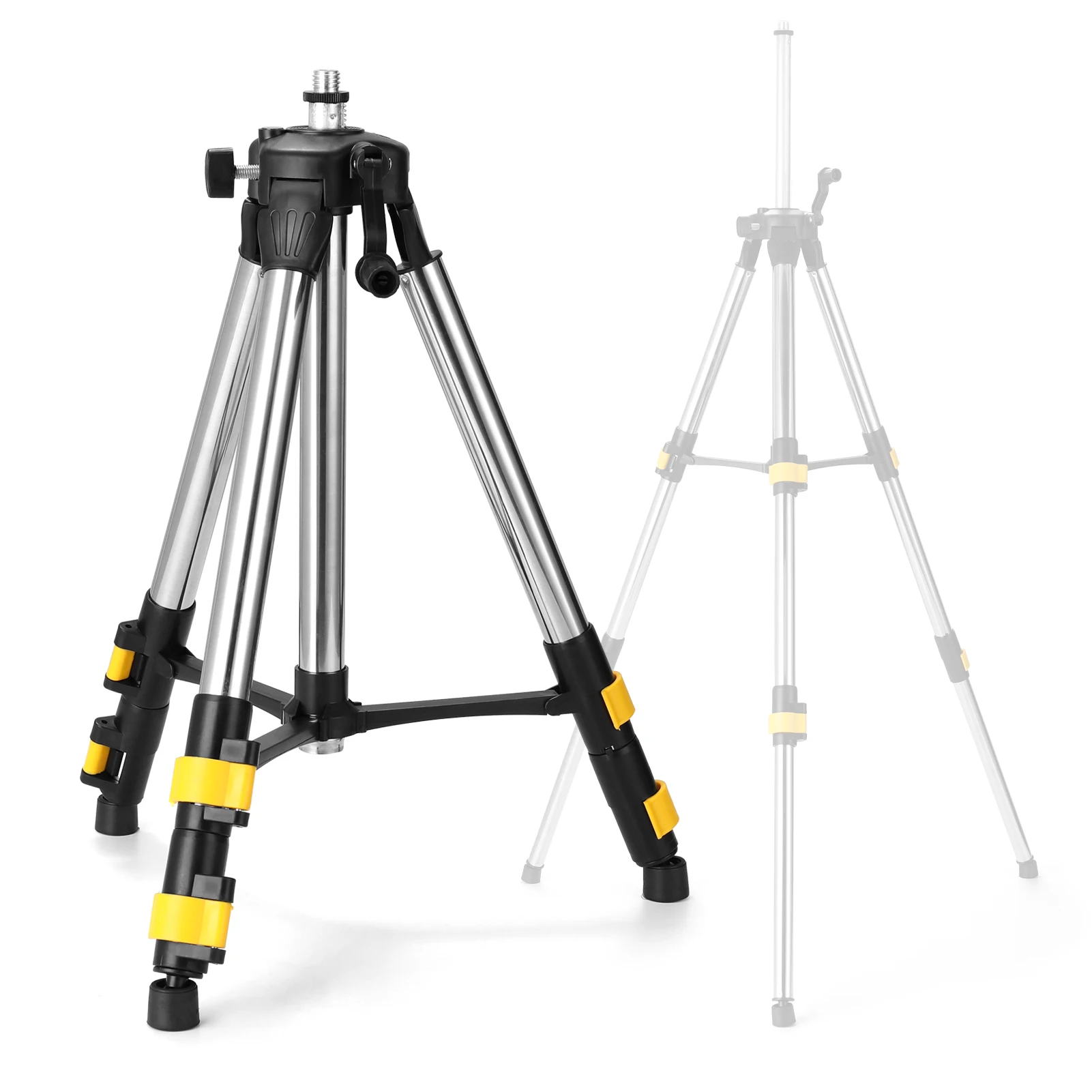 1.2M Three Height Adjustment Stainless Steel Extension Bar Tripod Stand For Laser Level with Bubble-level  Tripod Stand