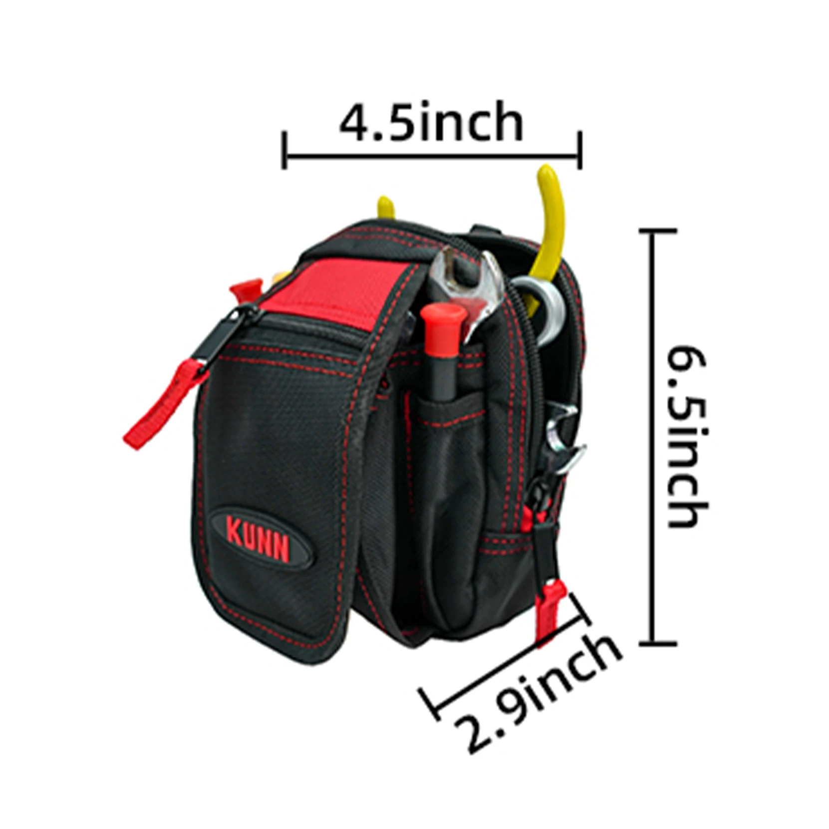 KUNN-Heavy Duty Ferramenta Eletricista Bolsa, Acessório Bolsas, Adequado para Local de Construção, Caminhadas e Outras Atividades ao Ar Livre