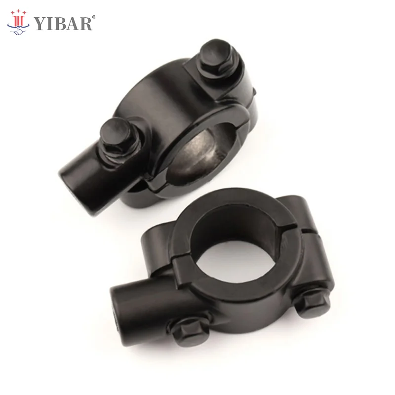 Motorcycle Rearview Handlebar  Holder Adapter Clamp Base 8mm  Black Aluminum Universal Motorcycle Tool