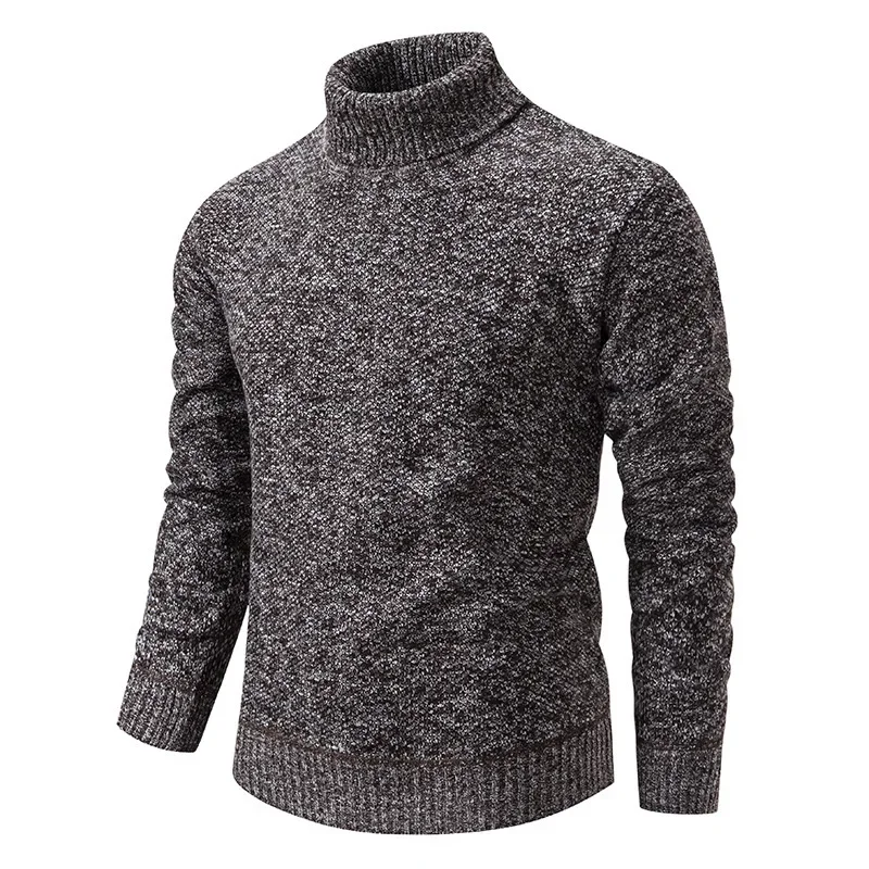 

2023 Autumn/Winter New Men's Sweater High Neck Pullover Slim Fit Thickened Bottom