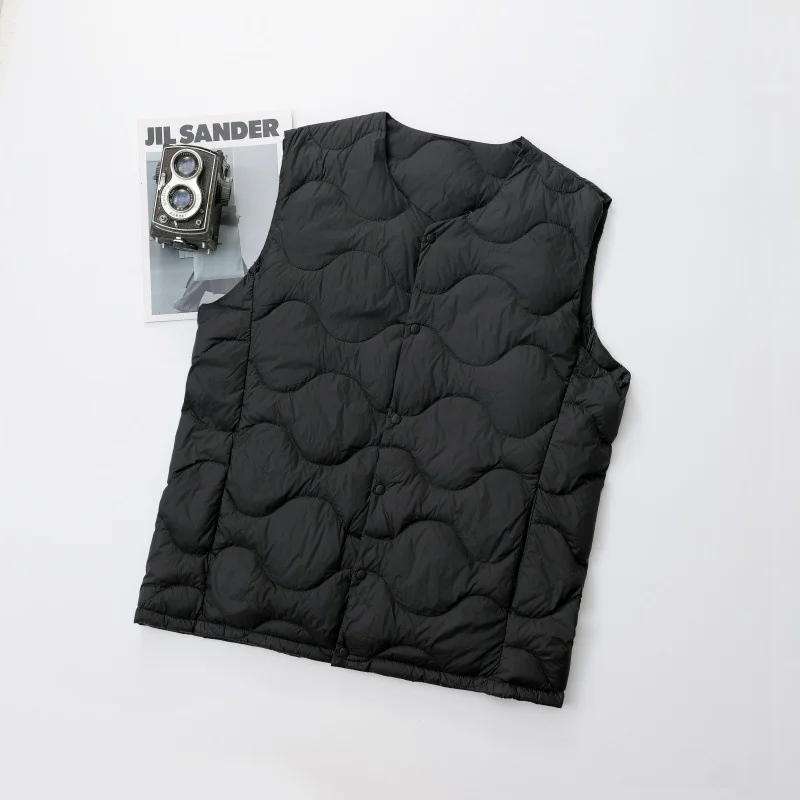 Men's Autumn and Winter Down Vest 2025 New Round Neck Variable V-neck Two-wear Vest Casual Office All-match Men's Vest Waistcoat