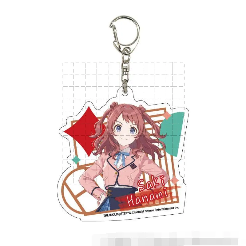 Game Temari Tsukimura Rinami Himesaki Saki Shinosawa Keychain Doll Anime Acrylic Keyring Pendant for Gift