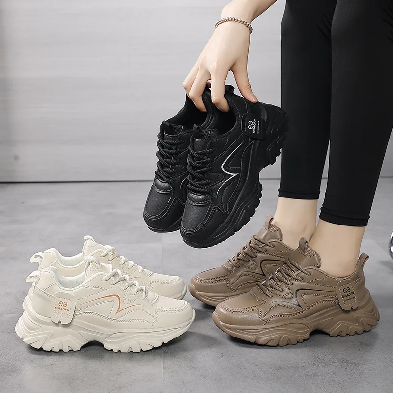 

Женская обувь большого размера на толстой подошве, весенне-летняя дышащая повседневная обувь, легкие кроссовки для бега с мягкой подошвой