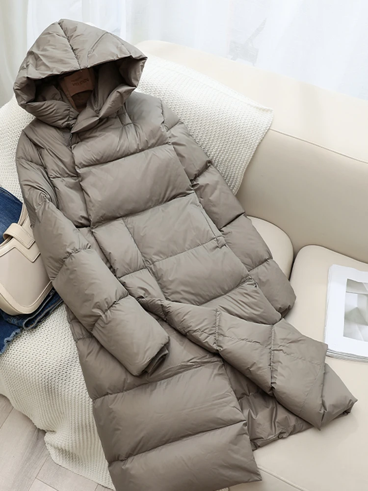 SEDUTMO Winter Warm Duck Down Jackets Women Thick Long Coat Oversize Autumn Casual Slim Hooded Parkas ED1944