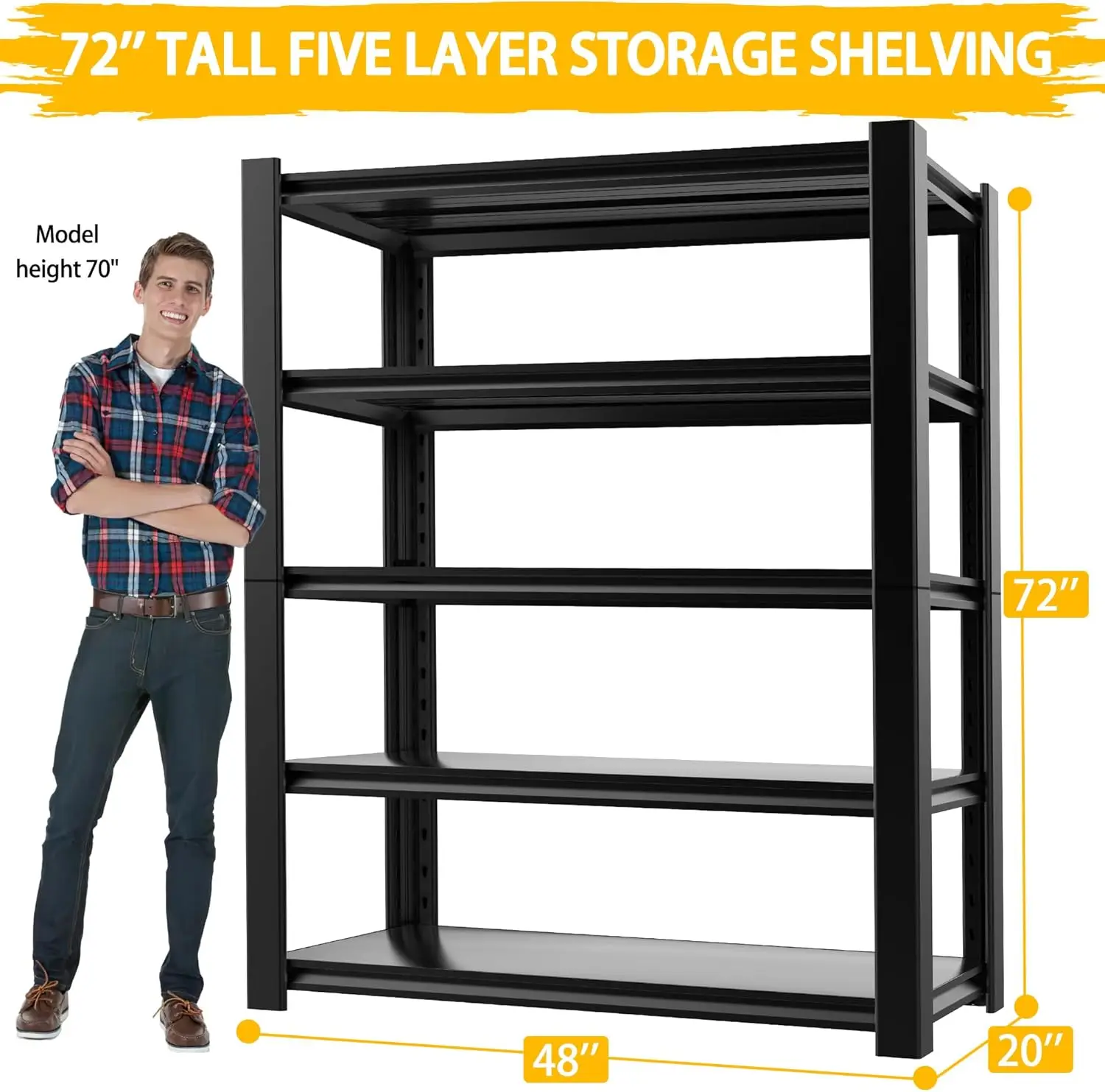 3000LBS Heavy Duty Garage Shelving, 48