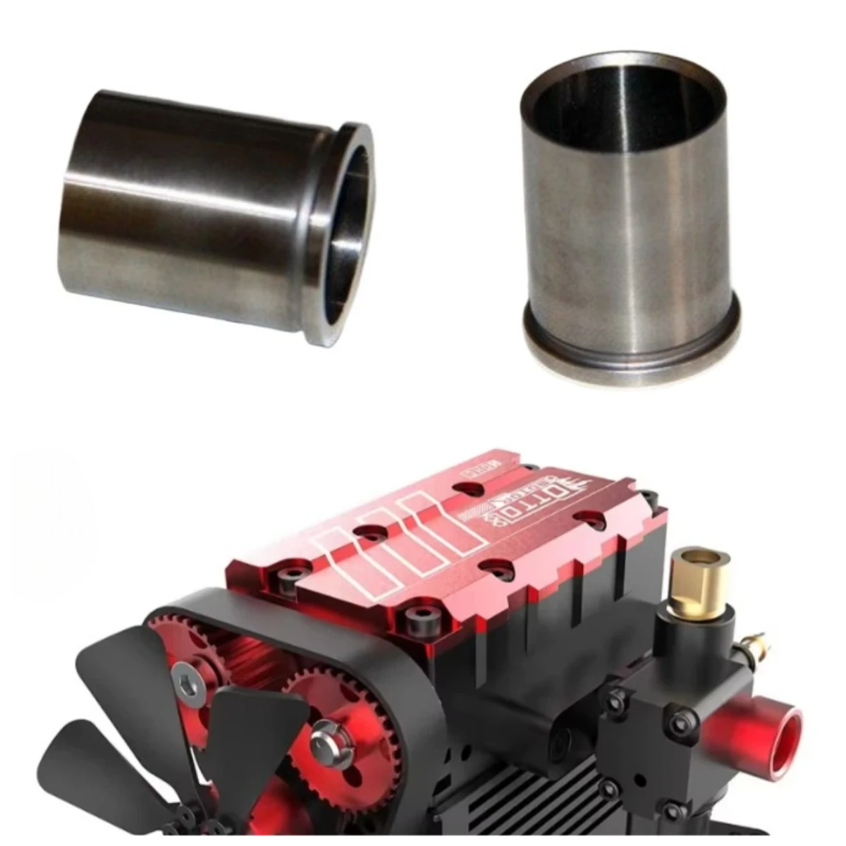 TOYAN Four Stroke Methanol Engine Cylinder Liner Cylinder Block Cylinder Wall Piston Sleeve Engine Parts Piston Ring Grooves