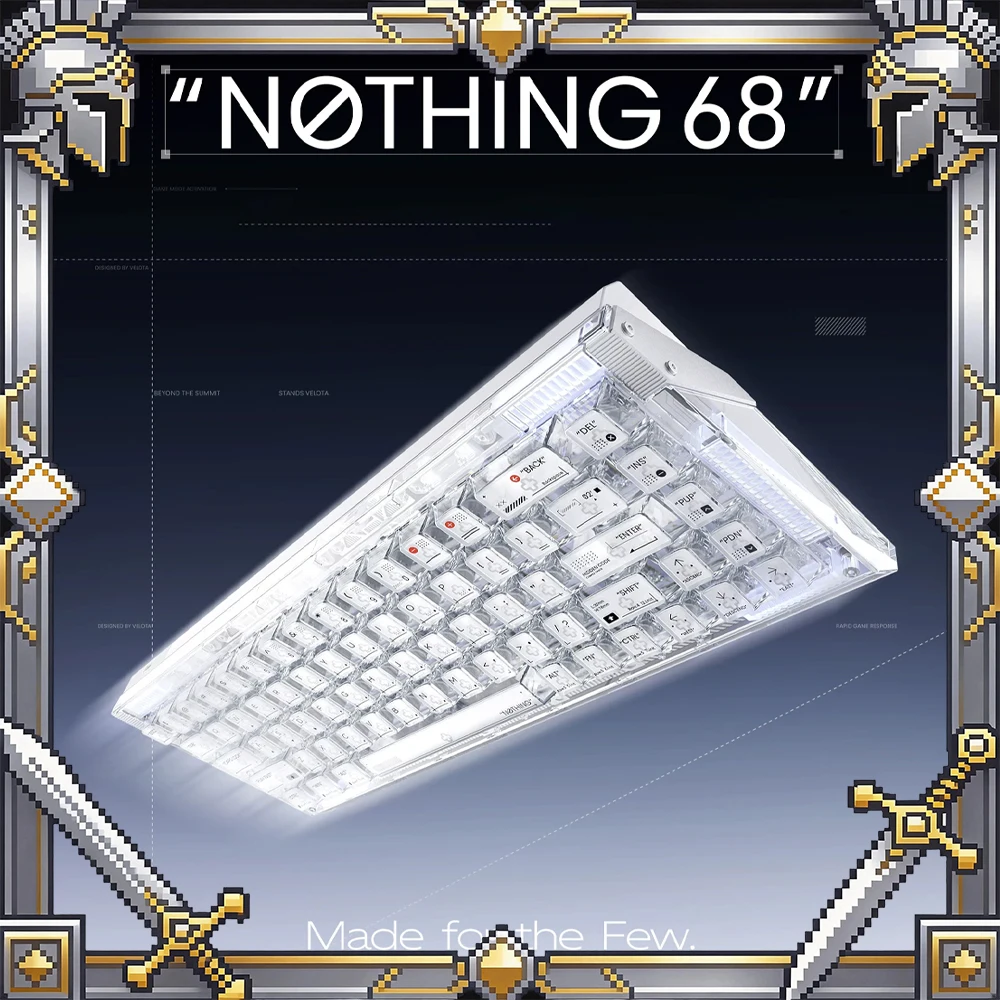 ATK Velota Nothing 68 Hall Effect Magnetic Switch Keyboard 8000Hz Polling Rate RT0.001mm Wired Gaming Keyboard PC Accessories
