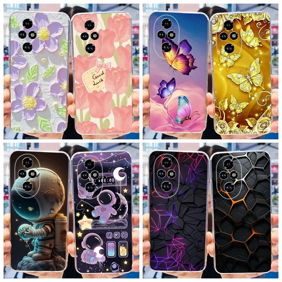 For Honor 200 5G Case Lovely Butterfly Astronaut Soft Silicone Phone Case For Honor 200 Pro 5G Funda on Honor200 Pro 2024 Bumper