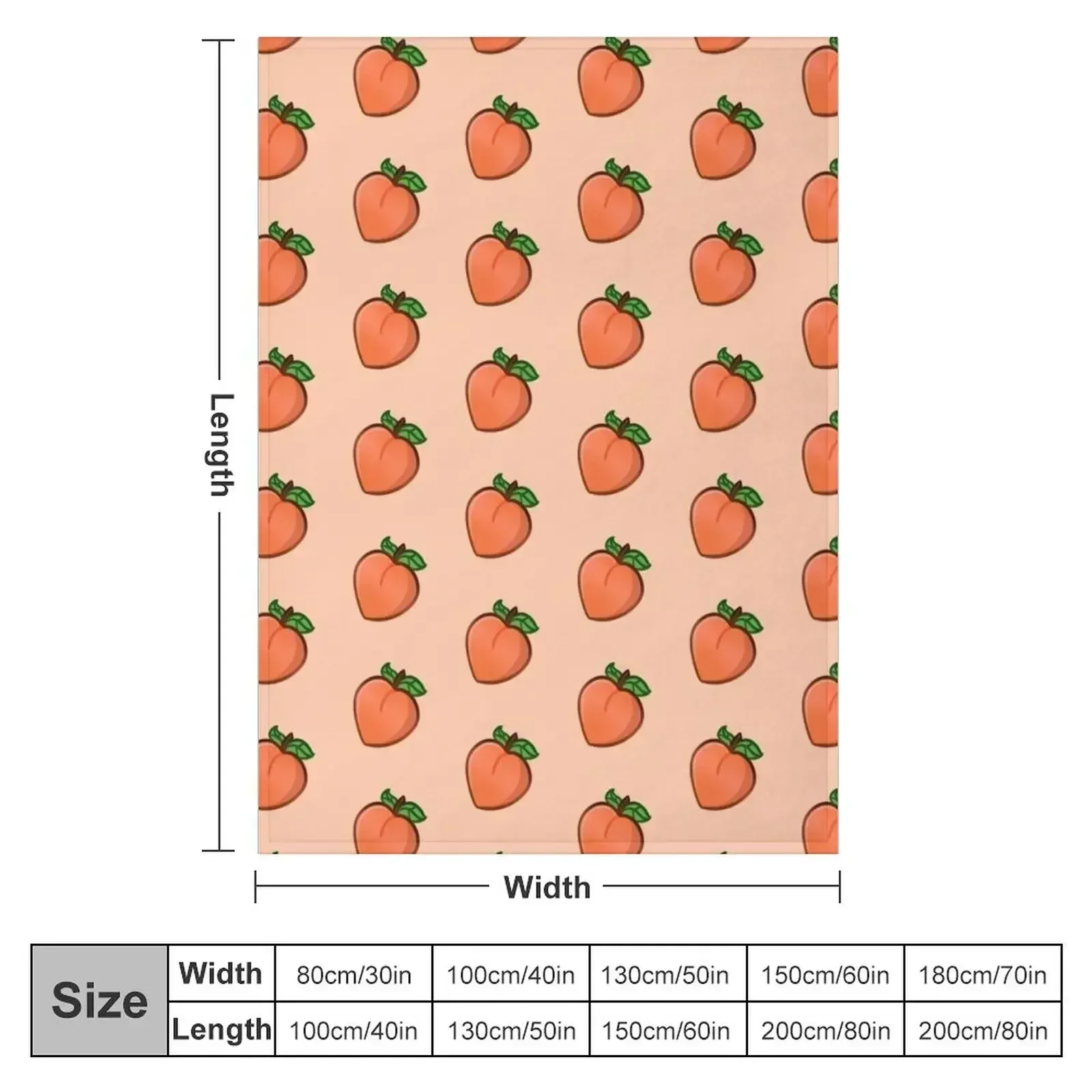 Cute Peach Throw Blanket couch cozy soft plush fuzzy picnic outdoor blanket