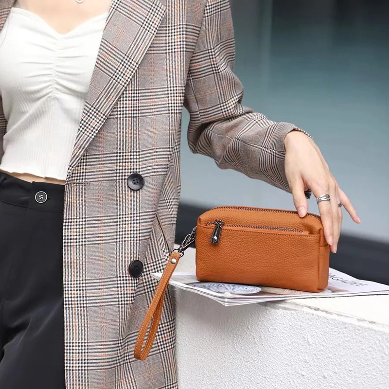 100% Genuine Leather Handbag Multilayer Women Bag Luxury Genuine Leather Shoulder Crossbody Bag Female New Ladies Tote Sac