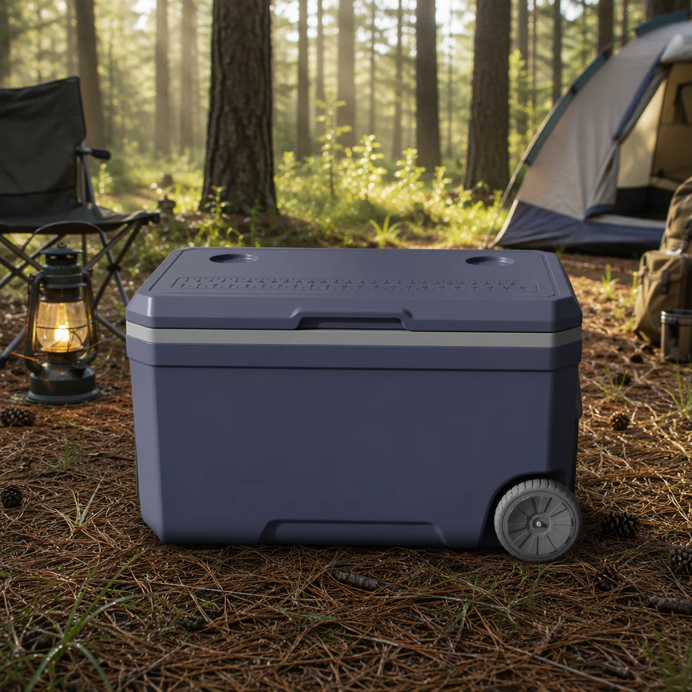 Custom 120L Large Capacity Outdoor Camping Cooler With Wheels Handle Thermal Insulation Heat Preservation Modern Design Portable