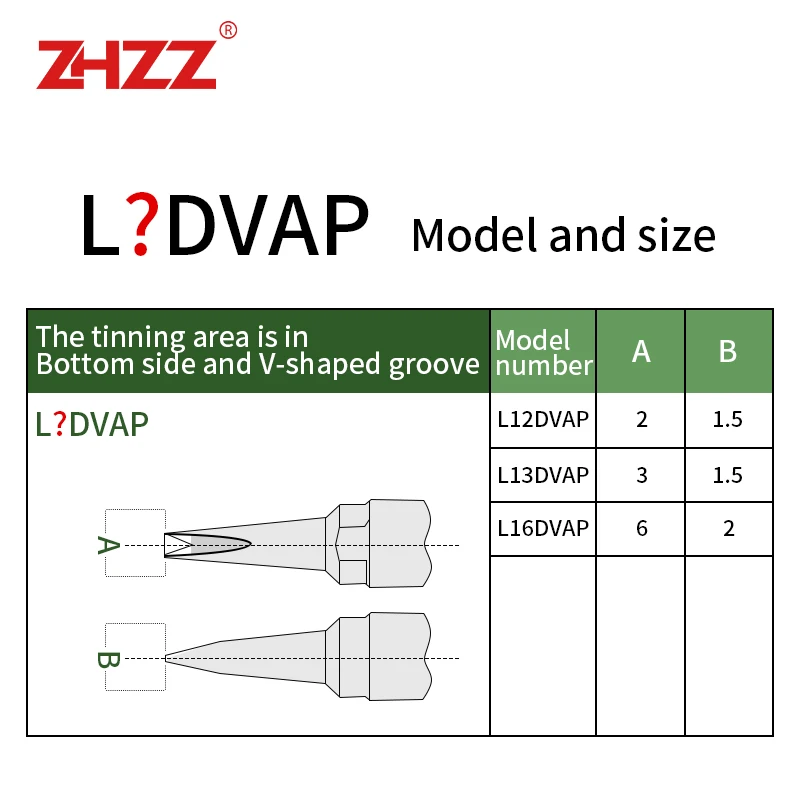 ZHZZ Factory L Series Soldering Iron Tips L12DVAP L13DVAP L16DVAP Welding Tip Heating Nozzle  For Unix Soldering Robots Machine