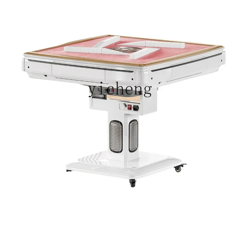 

zz anti-rollover bass coaster mini automatic small mahjong machine household dining table dual-purpose folding